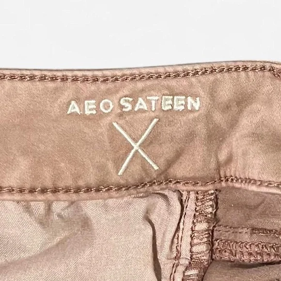 🦅 American Eagle Outfitters Jeggings~Women’s Sz 2 Reg~Rose/Pale Pink~Low-Rise - Picture 6 of 8